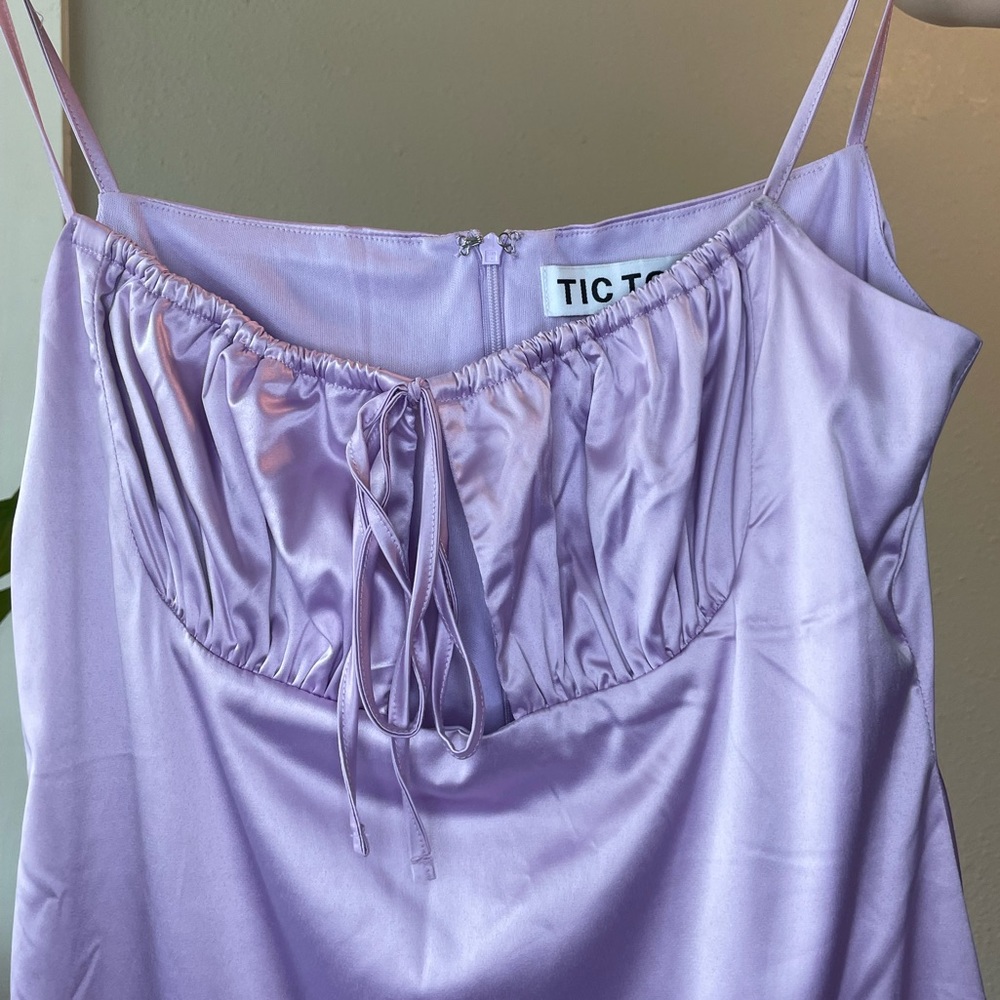 🍀sold🍀LAVENDER PEEKABOO MINI DRESS